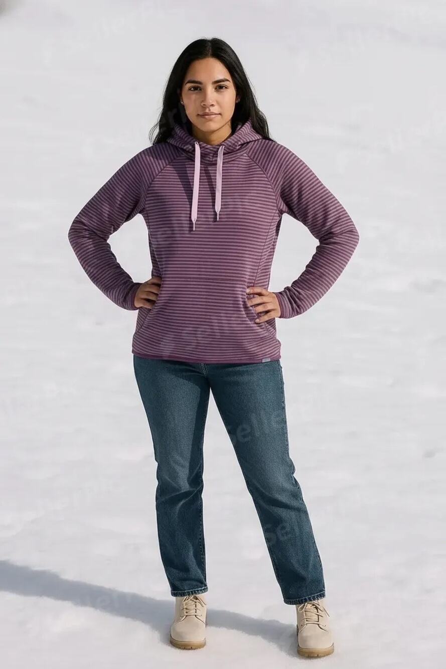 Columbia, purple Omniwick kanagroo sweater large